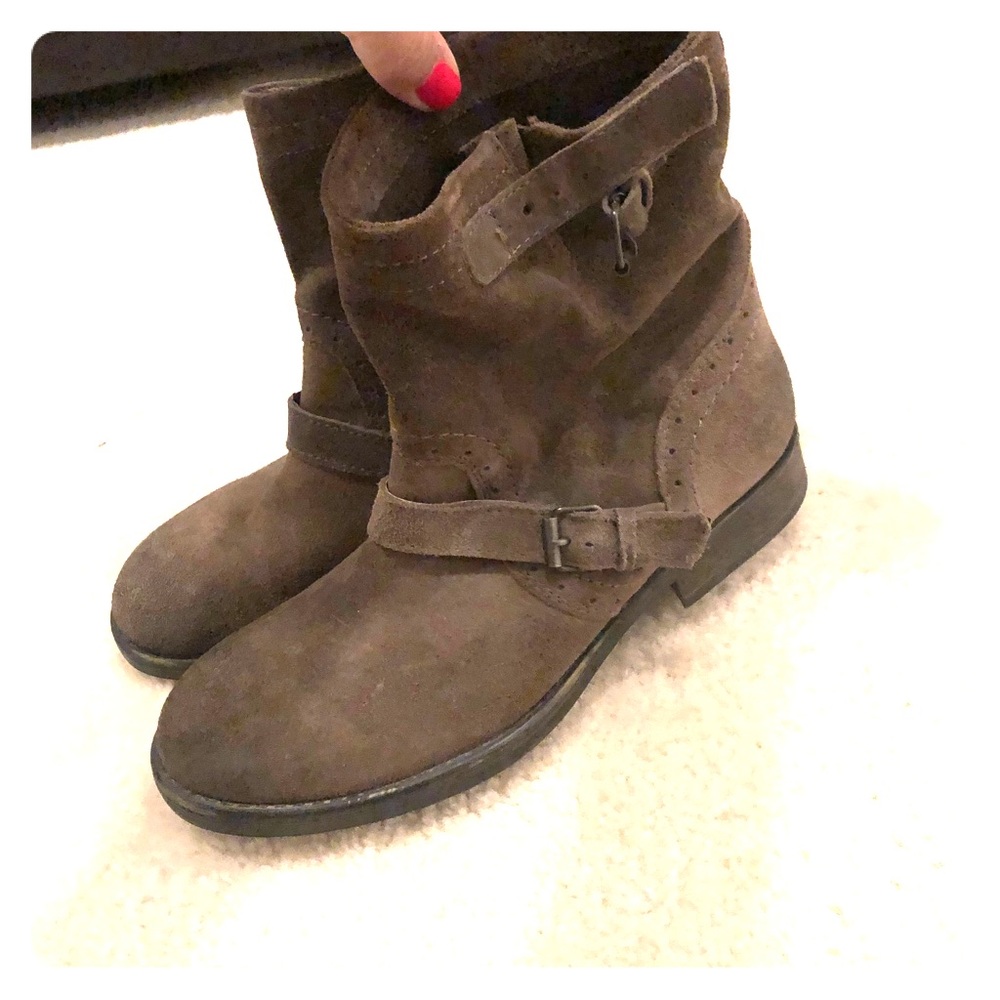 Ankle buckle booties